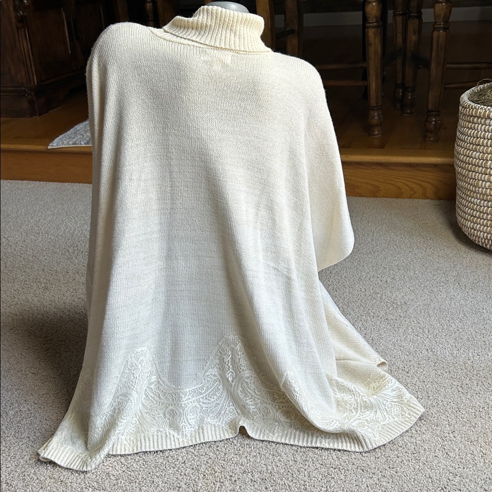 CHARMING CHARLIE TURTLENECK PINCHO SWEATER - Picture 3 of 5
